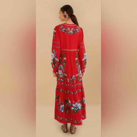 FARM Rio NWT Sweet Bloom Bouquet Midi Dress - Picture 2 of 6